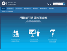 Tablet Screenshot of institut-patrimoine.com